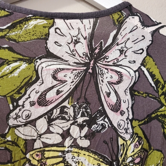 Vintage Miss Sixty Butterfly Print Wrap Dress - Size M - Picture 11 of 13